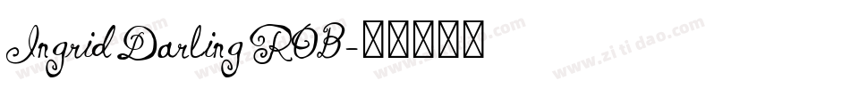 Ingrid Darling ROB字体转换
